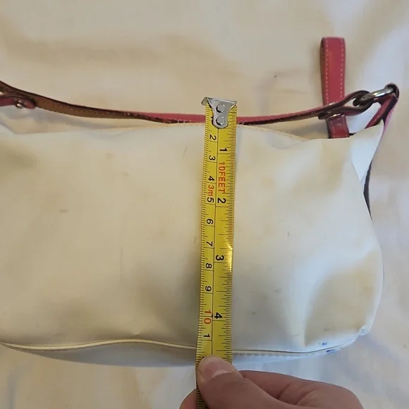 White and Pink Vintage Mini Coach Bag - Picture 6 of 11